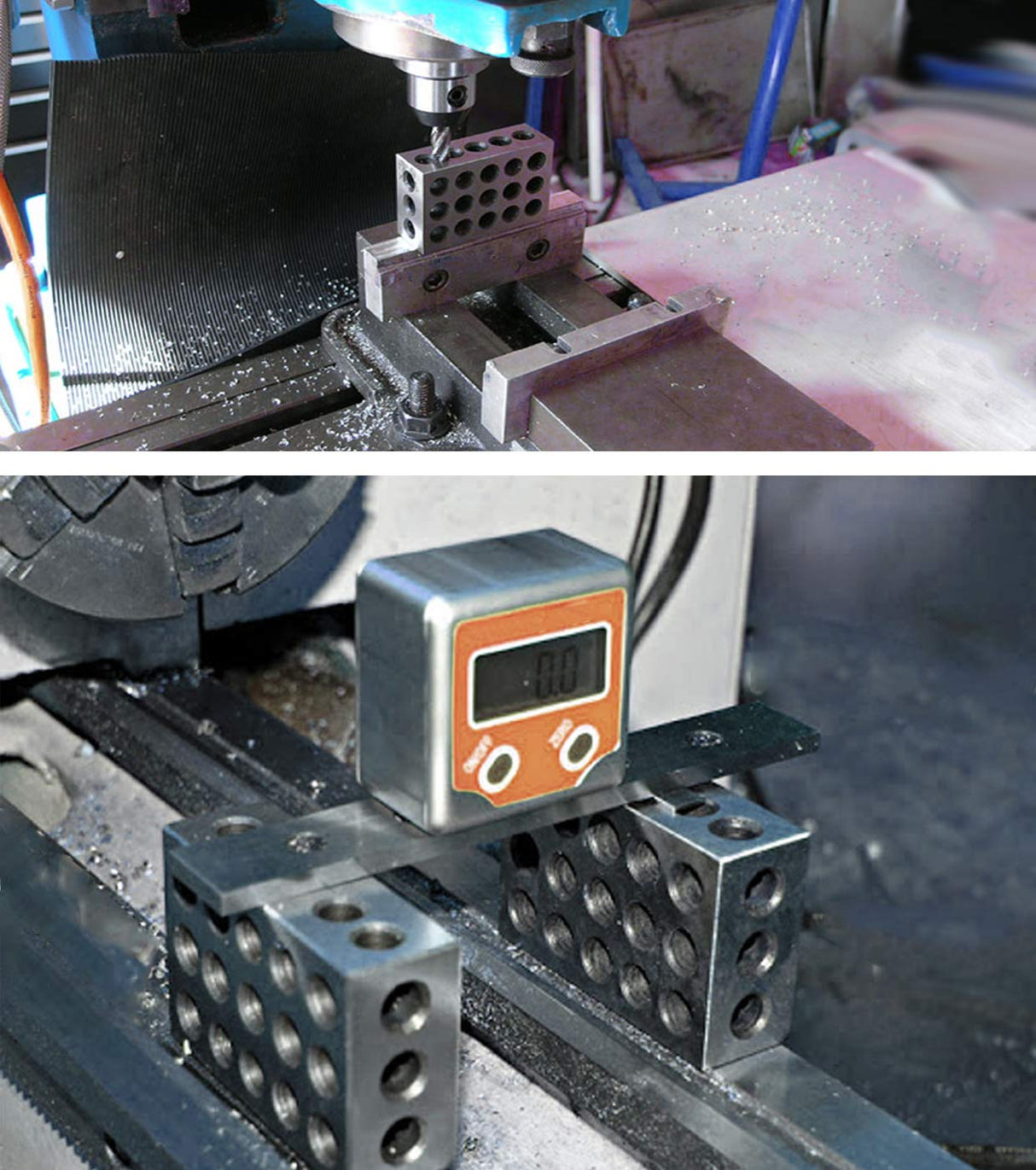 Toolly Ultra Precision 1-2-3" Blocks 2pcs/Pair, 0.0001", Hardened Steel, and Come with Plastic Case Toolly