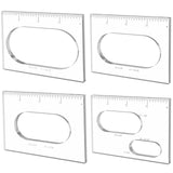 Elliptical Router Template for Woodworking Oval Router Jig Template Inlay Template Set Decorative Templates(4 pcs Oval Inlay Templates) HXLPAY