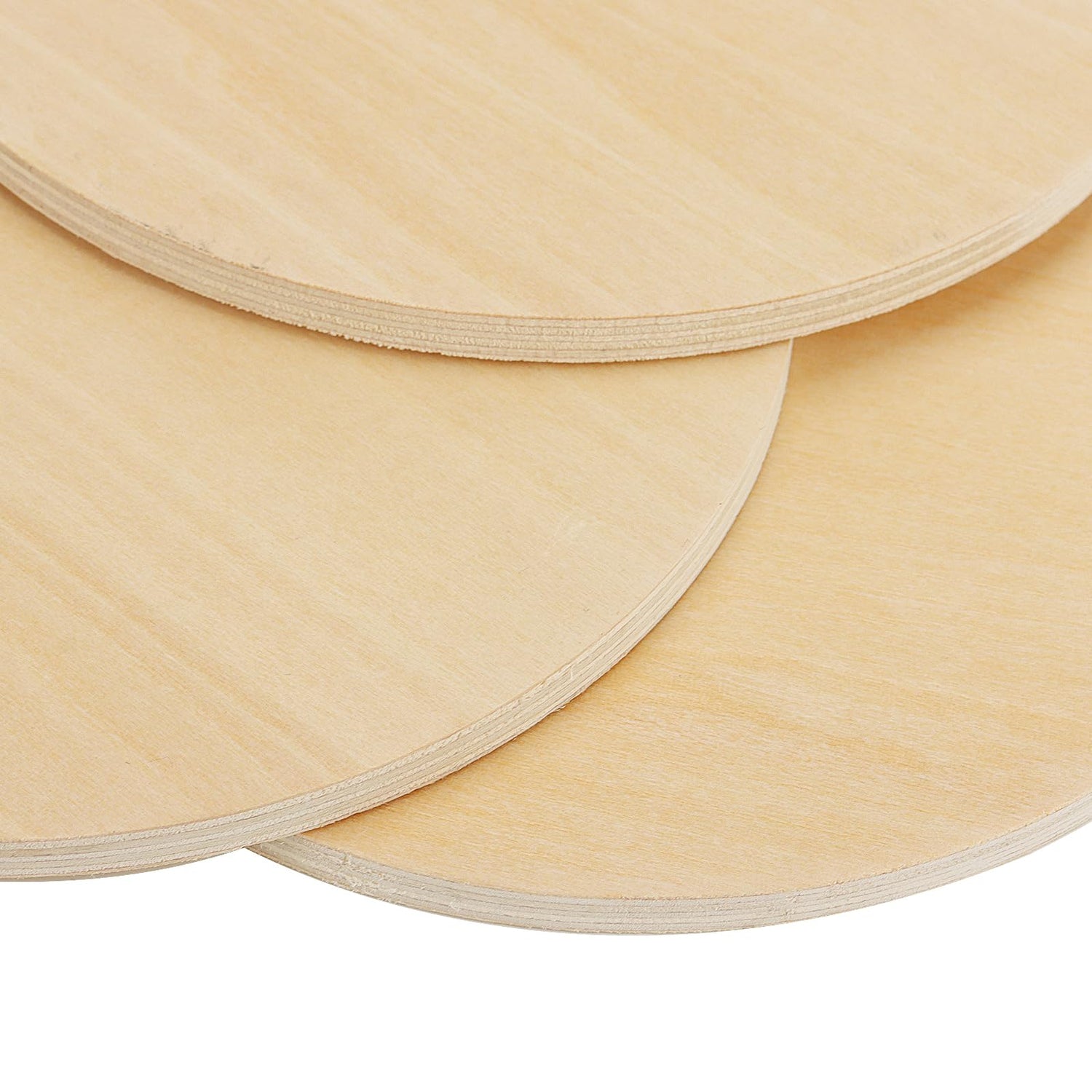 SHEUTSAN 24 PCS 6 x 6 Inch Blank Wood Circles, 1/4 Inch Thick Unfinished Wood Rounds Cutouts, Round Basswood Circles for Crafts Door Signs SHEUTSAN
