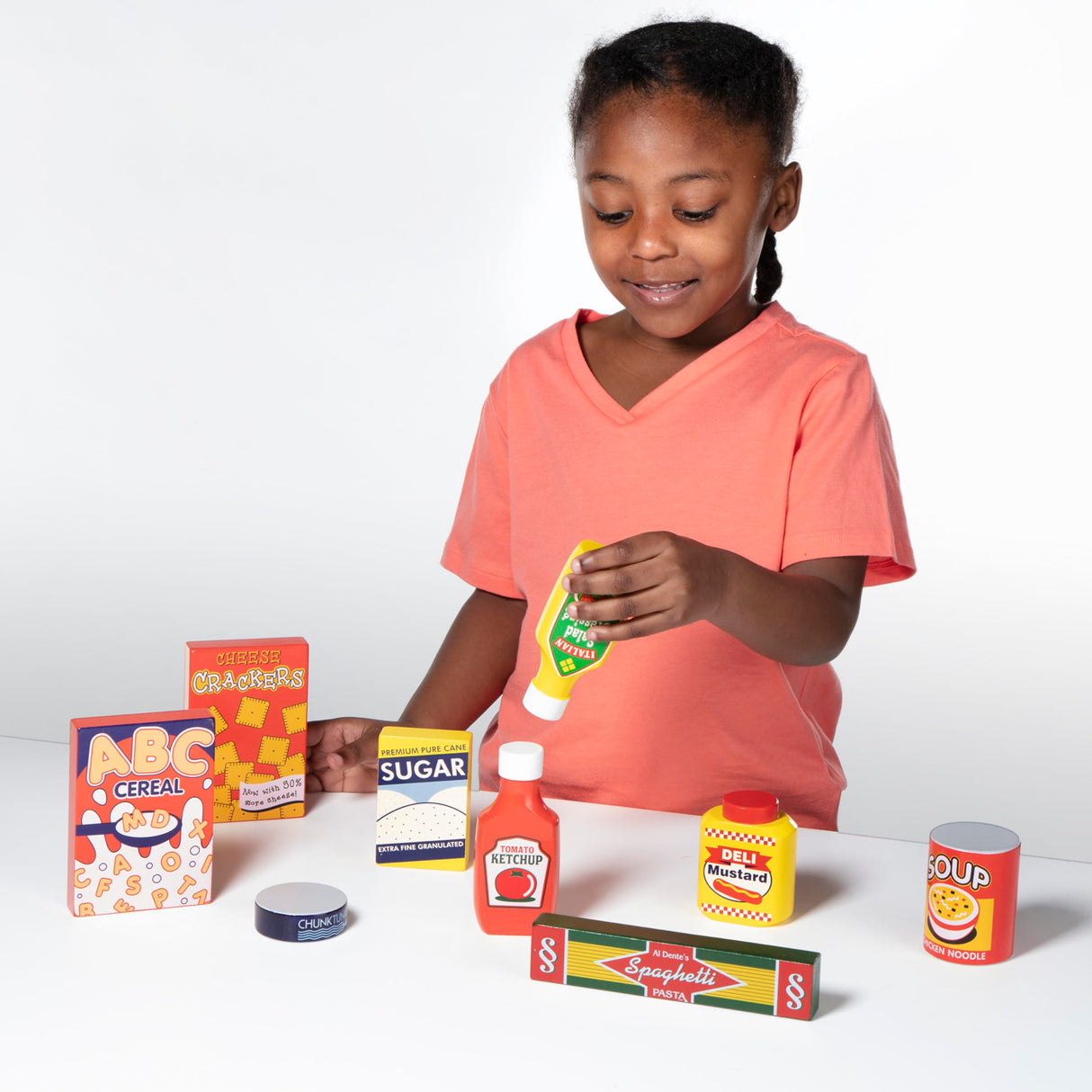 Melissa & Doug Wooden Pantry Products Play Food Set (9 pcs) - Pretend Play Kitchen Accessories, Wooden Play Grocery Sets For Kids Ages 3+ Melissa & Doug