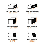 Evolution Power Tools R355CPS 14-Inch Chop Saw Multi Purpose, Multi-Material Cutting Cuts Metal, Plastic, Wood & More Miter Cut up to 45˚ Degrees TCT Evolution