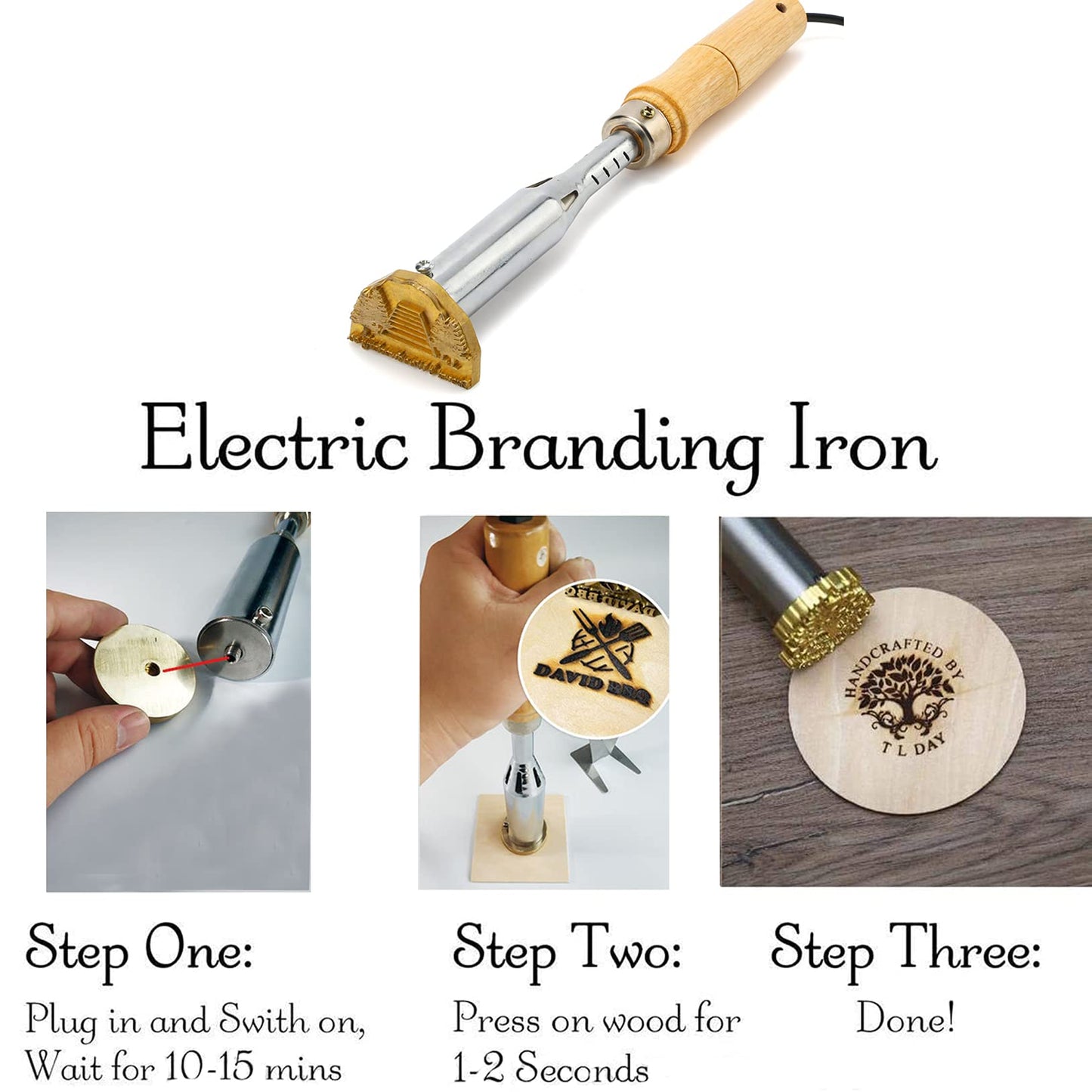 Custom Electric Wood Branding Iron by BIAJIYA - Handcrafted Design for Unique Personalisation - WoodArtSupply