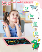 KOKODI 12 Inch LCD Writing Tablet with Anti-Lost Stylus, Erasable Doodle Board Colorful Toddler Drawing Pad, Car Travel School Games Toys for 3 4 5 6 KOKODI