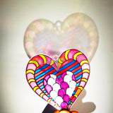 28 Sets Heart Suncatchers for Windows Valentine's Day Suncatcher Craft Kits DIY Window Paint Art Heart Sun Catchers for Classroom Art Craft Mother's Ayhuhra