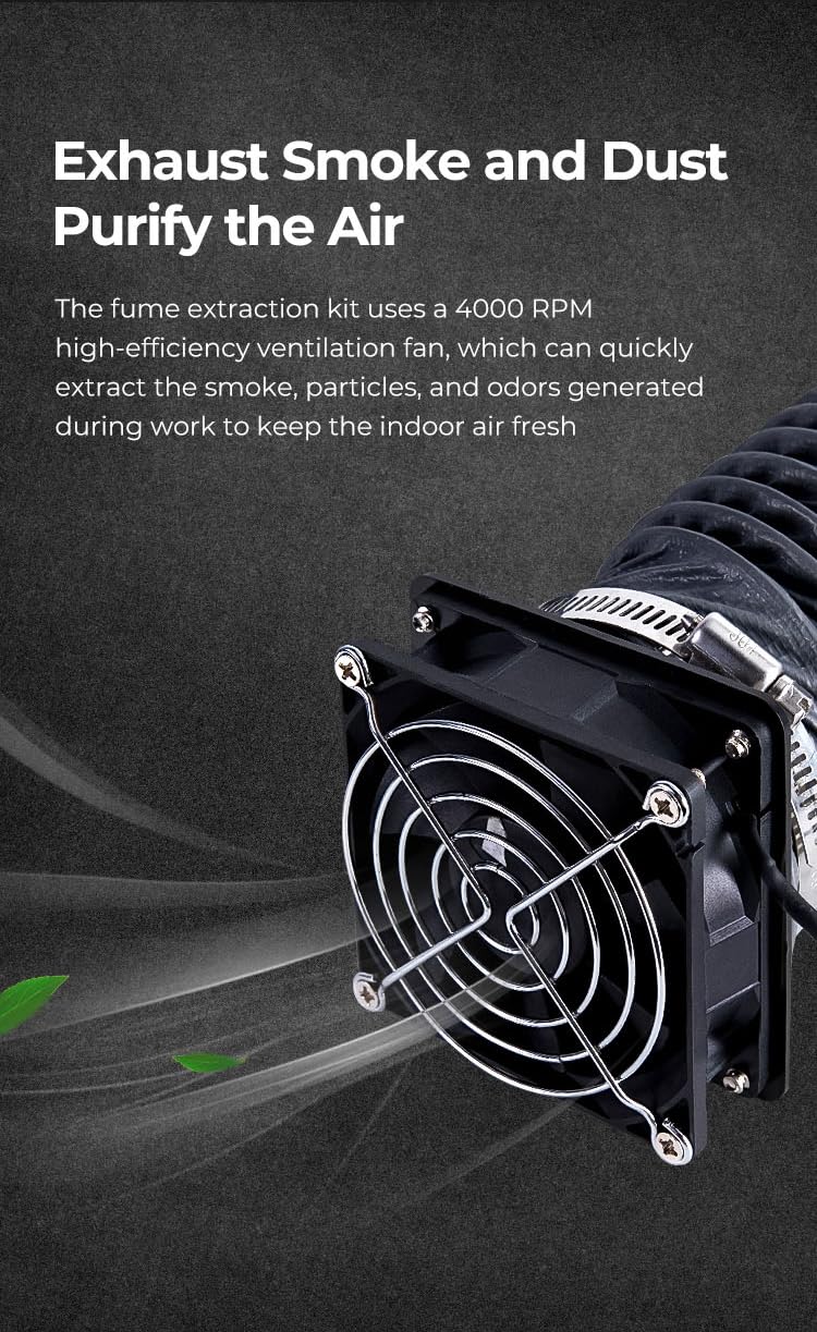 Creality Upgraded Fume Extraction Kit for Ender Plus 3D Printer Enclosure-with Exhaust Fan Interface or Laser Engraver Enclosure Pro Efficient Lokkr