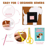 CiyvoLyeen Puppy Craft Kit Kids DIY Crafting and Sewing Set Dog Stuffed Animal Felt Plushie for Girls and Boys Educational Beginners Sewing Set CiyvoLyeen