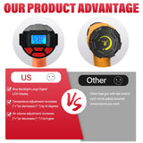 FOSHIO Heat Gun 2000W Hot Air Gun Kit with Large Digital LCD Display Variable Temperature Control 122℉~1202℉（50℃- 650℃）with 4 Nozzles, Overload FOSHIO