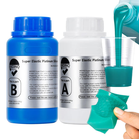 BBDINO Silicone Mold Making Kit, Super Elastic Mold Making Silicone Rubber, Liquid Silicone for Mold Making, N.W. 21.16 oz, 1:1 by Volume, Ideal for BBDINO