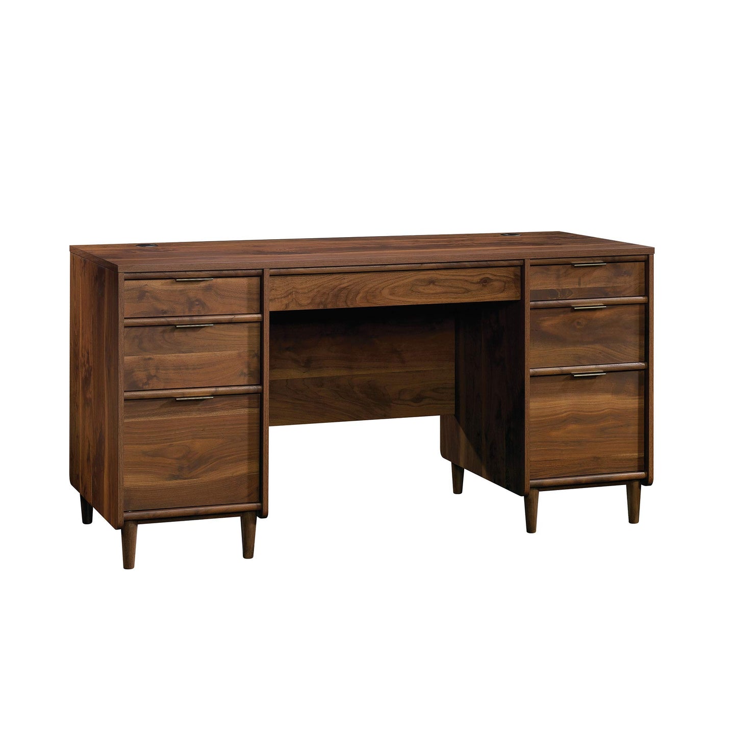 Sauder Clifford Place Executive Desk, Grand Walnut finish - WoodArtSupply