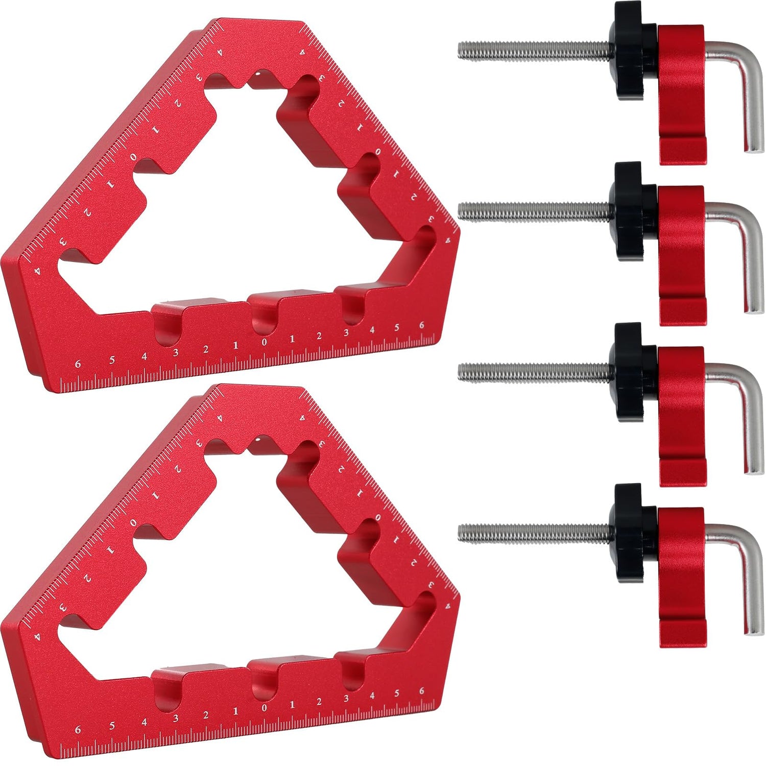 Tzdxfgl Corner Clamps for Woodworking Tools, 45 and 90 Degree Angle Clamps with Fixer, Aluminum Alloy Positioning Squares Right Angle Clamps, Precise Tzdxfgl