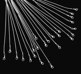 24pcs 18 Inch 925 Silver Plated 1.2mm DIY Snake Chain Charms Link Necklace with Lobster Clasps for Jewelry Making Cmidy