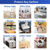 Large Custom Thicken Clear PVC Table Cover Protector 60x120 Inch Rectangular Vinyl Heat Resistant Table Edge Runner Pads for 10 Foot Meeting SPLENDEFUL