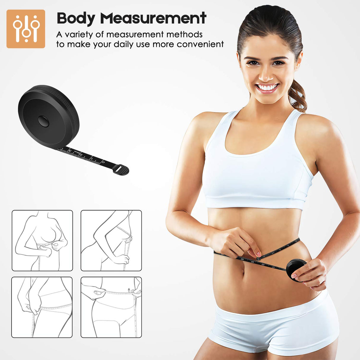 2 Pack Tape Measure Measuring Tape for Body Fabric Sewing Tailor Cloth Knitting Vinyl Home Craft Measurements, 60-Inch Soft Fashion Pink & iBayam