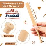 Mini Baseball Bat 8 Inch Unfinished Small Wooden Bats Unpainted Wood Baseball Bats for Painting Keychain Action Figures DIY Craft Projects Ball Juexica