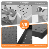 WALMANN Metal Pegboard Kit with Accessories for Wall Garage Tools Pegboard Storage System for Garage, Workbench, Shed Modular Peg Board Organizer WALMANN