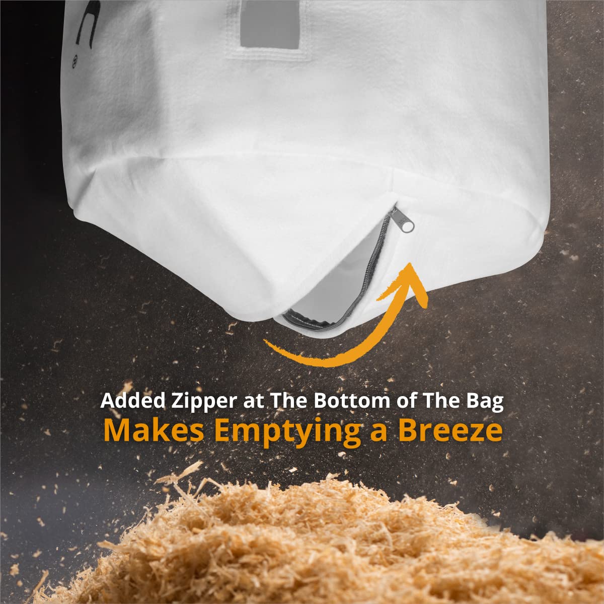 POWERTEC 1 HP, 560 CFM Portable Dust Collector with 1 Micron Dust Collector Bags, Dust Collectors for Woodworking Dust Collection System (DC5372) POWERTEC