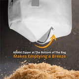 POWERTEC 1 HP, 560 CFM Portable Dust Collector with 1 Micron Dust Collector Bags, Dust Collectors for Woodworking Dust Collection System (DC5372) POWERTEC