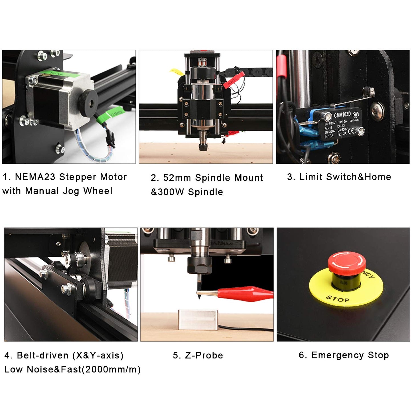 FoxAlien CNC Router Machine 4040-XE, 300W Spindle 3-Axis Engraving Milling Machine for Wood Metal Acrylic MDF Nylon Carving Cutting Arts and Crafts - WoodArtSupply