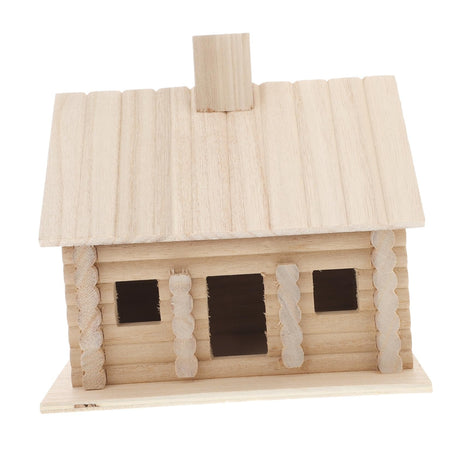 CAXUSD Wooden Bird House Wood Decor Paint Kit Home Decoration Unfinished Bird Houses Decor for Home Hanging Wood Bird House Decorative Cottage Garden CAXUSD