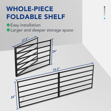 FLEXIMOUNTS 2x6ft Heavy Duty Garage Storage Shelving,1600lbs Weight Capacity, 2-Pack Wall Shelf Garage Organization System, 24-inch-by-75-inch Garage FLEXIMOUNTS
