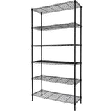 6-Shelf Adjustable Heavy Duty Storage Shelving Unit, Metal Organizer Wire Rack for Laundry Bathroom Kitchen Pantry Closet No Wheels, Black Soywey