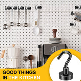 DIYMAG Magnetic Hooks, 25Lbs Strong Heavy Duty Cruise Magnet S-Hooks for Classroom, Fridge, Hanging, Cabins, Grill, Kitchen, Garage, Workplace and DIYMAG