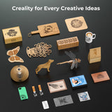 22W Laser Engraver 4-in-1 Rotary Roller Kit for Glass Tumbler Ring, Air Assit 120W Laser Cutter Laser Engraving Machine for Wood Metal Acrylic CNC CREALITY FALCON