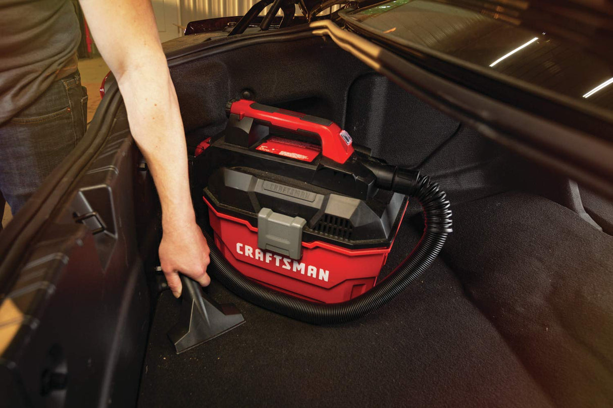 Craftsman V20 Cordless Vacuum Cleaner, Shop Vac Wet/Dry, 2 Gallon, 7ft Hose, Bare Tool Only (CMCV002B) Craftsman