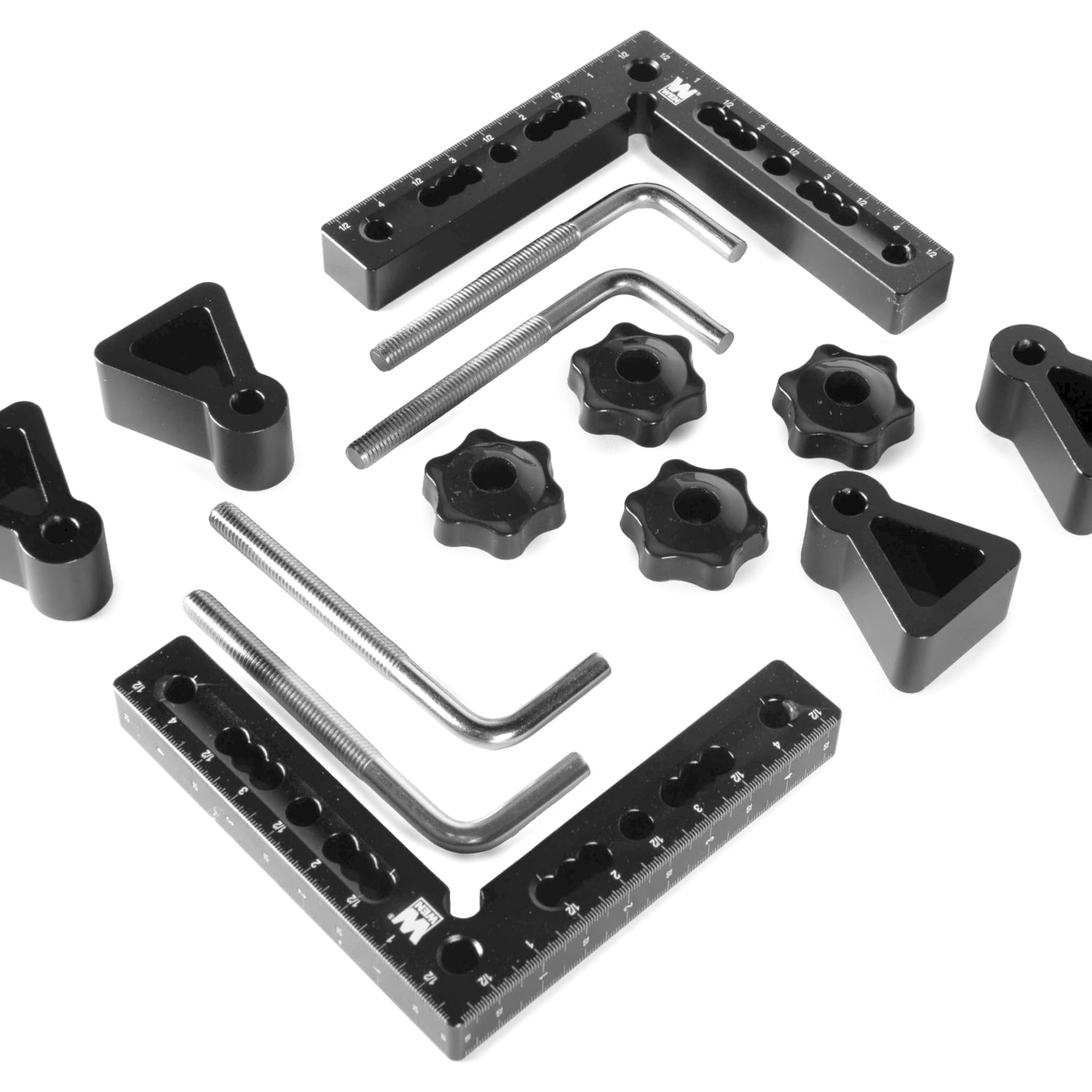 WEN 4.5-Inch 90-Degree Precision Positioning Squares and Setup Blocks with Laser-Etched Scales (ME900L) WEN