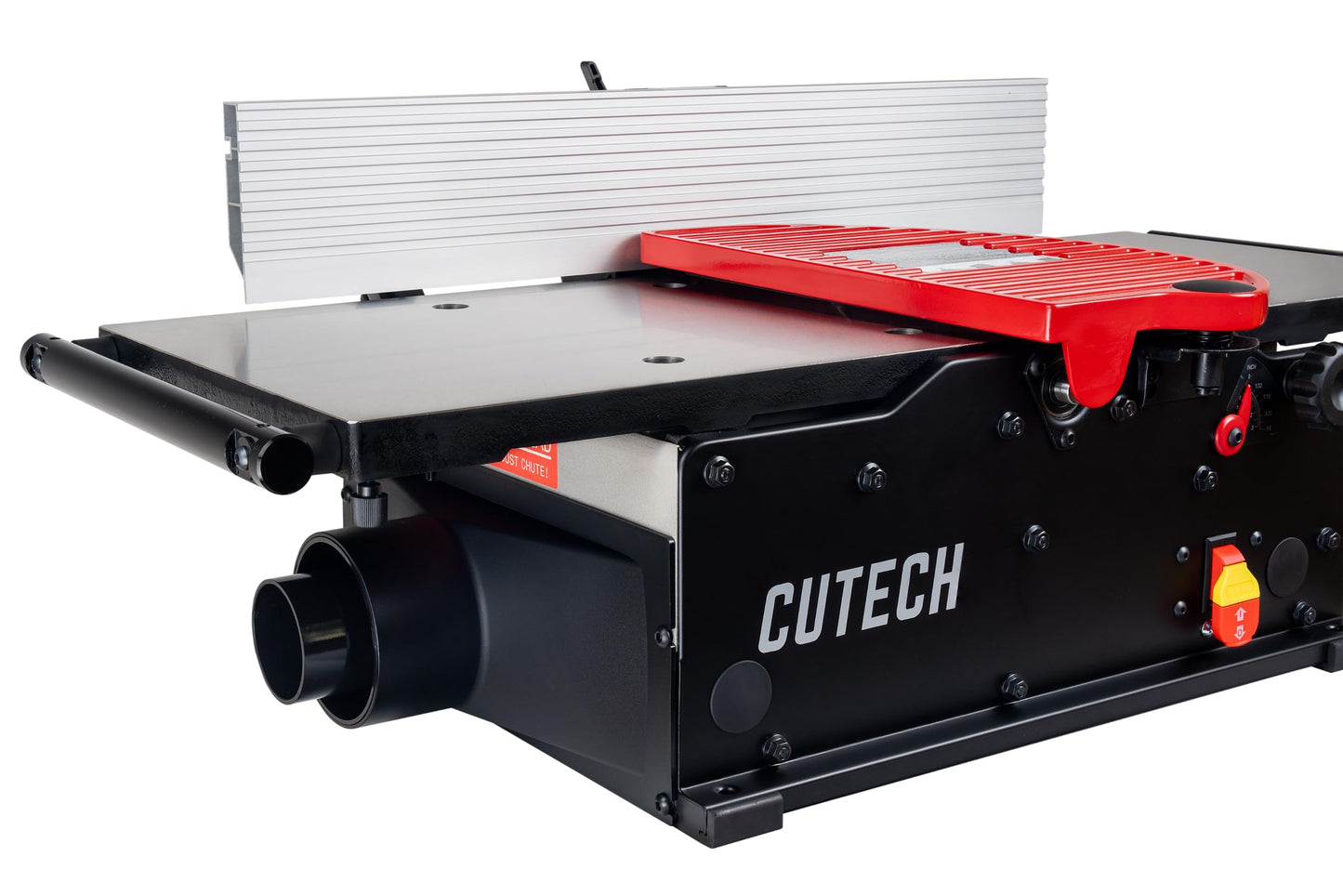 Cutech 401120HI 12-Inch Spiral Cutterhead Benchtop Jointer with Cast Iron Tables, 24 Tungsten Carbide Inserts, Extra Long 24" Fence, Additional Fence - WoodArtSupply