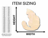 Unfinished Wood Cat Main Coon Silhouette - Craft- up to 24" DIY 12" / 1/4" 24 Hour Crafts