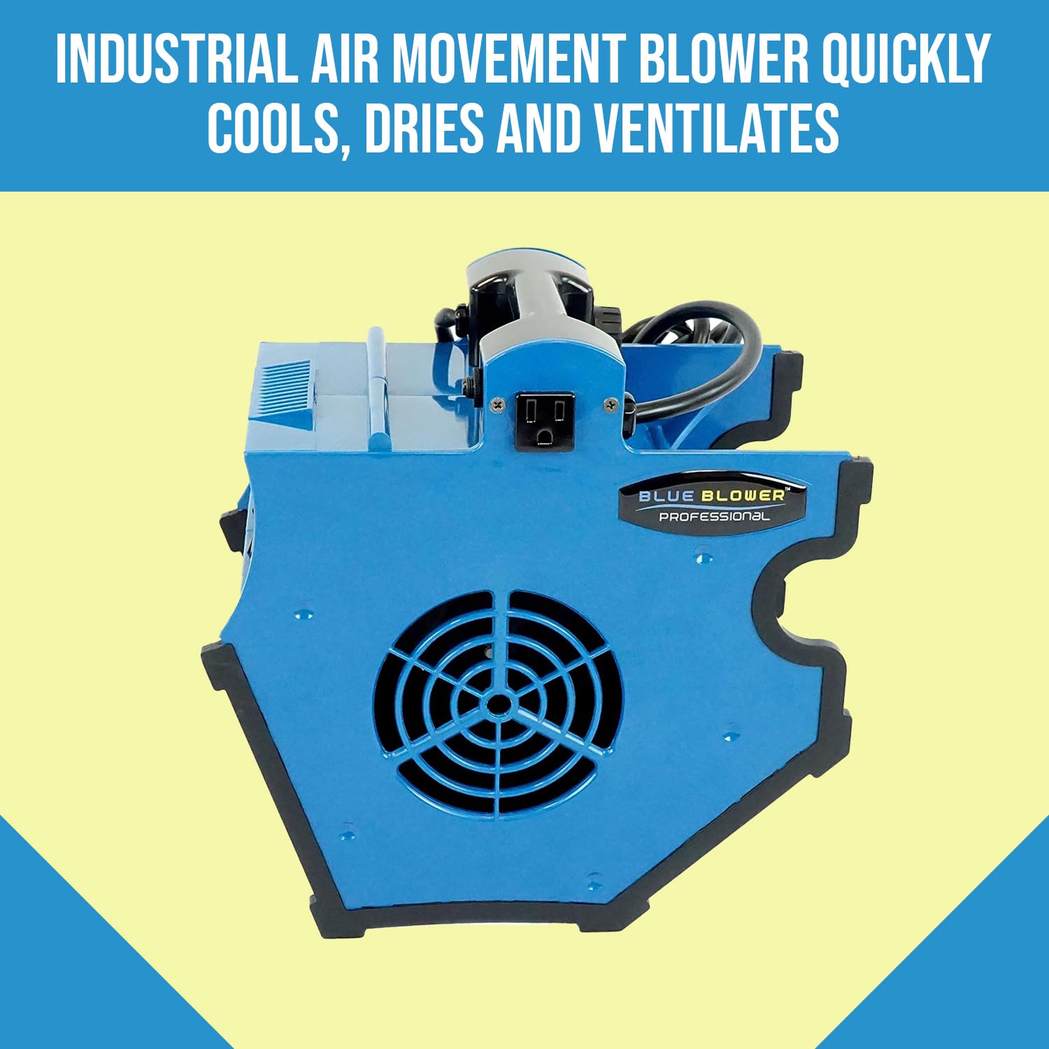 BLUE BLOWER PROFESSIONAL 300 CFM High Velocity Air Mover, Carpet Dryer, and Floor Fan. for Water Damage Restoration, Cooling, and Drying. BLUE BLOWER PROFESSIONAL