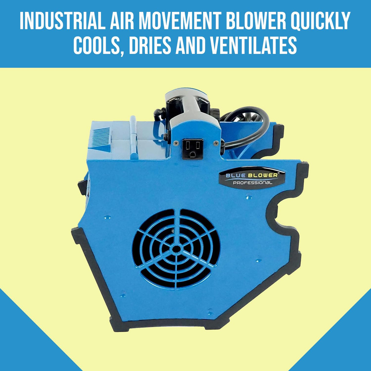BLUE BLOWER PROFESSIONAL 300 CFM High Velocity Air Mover, Carpet Dryer, and Floor Fan. for Water Damage Restoration, Cooling, and Drying. BLUE BLOWER PROFESSIONAL