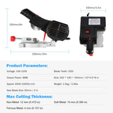 BEAMNOVA Mini Miter Saw Electric Power Table Saw Benchtop Cut-Off Chop Saw Max 45 Degree Cutting for Crafts Miniatures Metal Wood Plastic Compound BEAMNOVA
