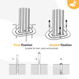 Jolydale 10'x12' Hardtop Gazebo, Double Roof Gazebo, Aluminum Frame Permanent Pavilion with Netting and Curtains, Outdoor Polycarbonate Gazebo, for Jolydale