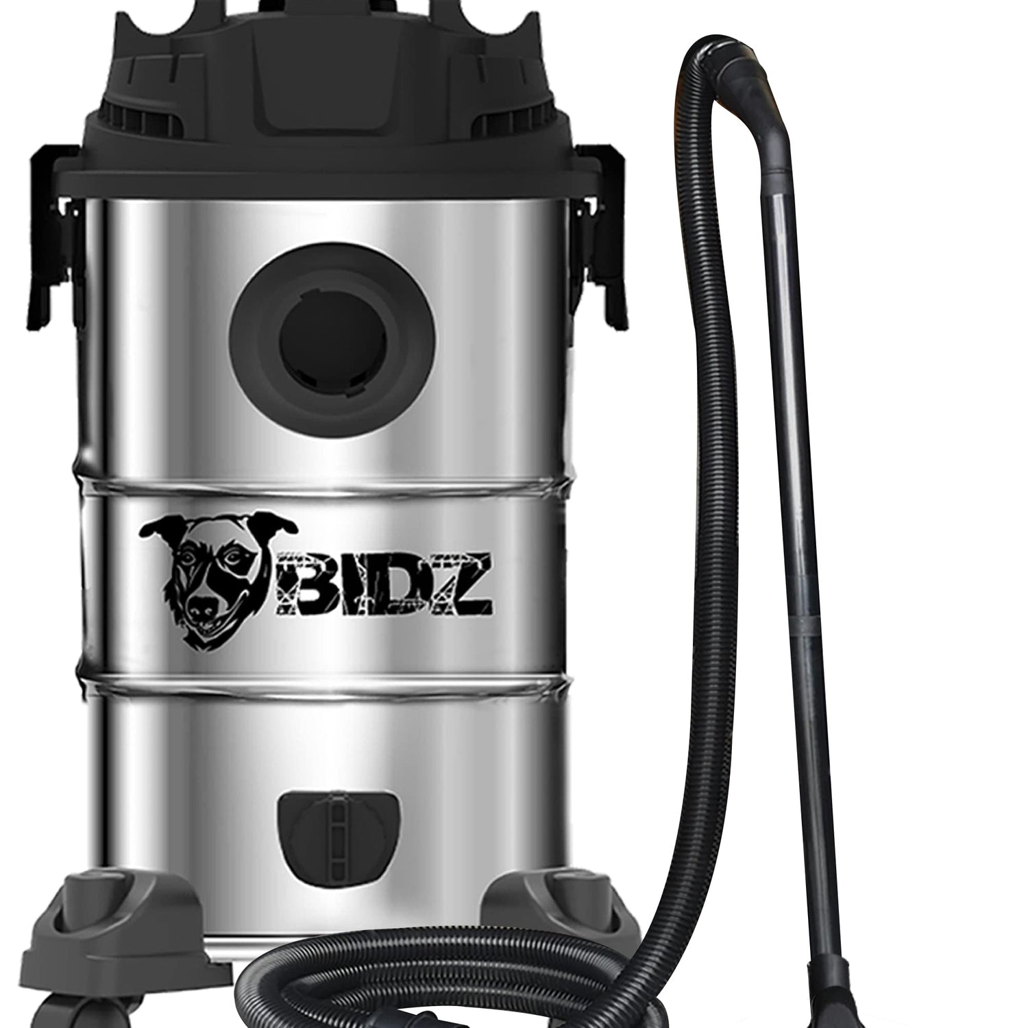 BIDZ 8 Gallons, Powerful 6 Peak HP Motor, 65'' Water Lift Suction Power, Heavy-Duty Stainless Steel Semi- Commercial Shop Vacuum System BIDZ