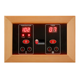 BOTARO Maxxus Saunas MX-J206-01 Seattle Carbon Far Infrared Sauna for 2 Persons, Hemlock Wood BOTARO