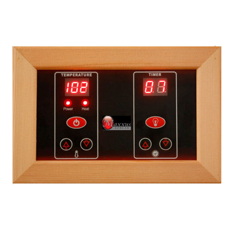BOTARO Maxxus Saunas MX-J206-01 Seattle Carbon Far Infrared Sauna for 2 Persons, Hemlock Wood BOTARO