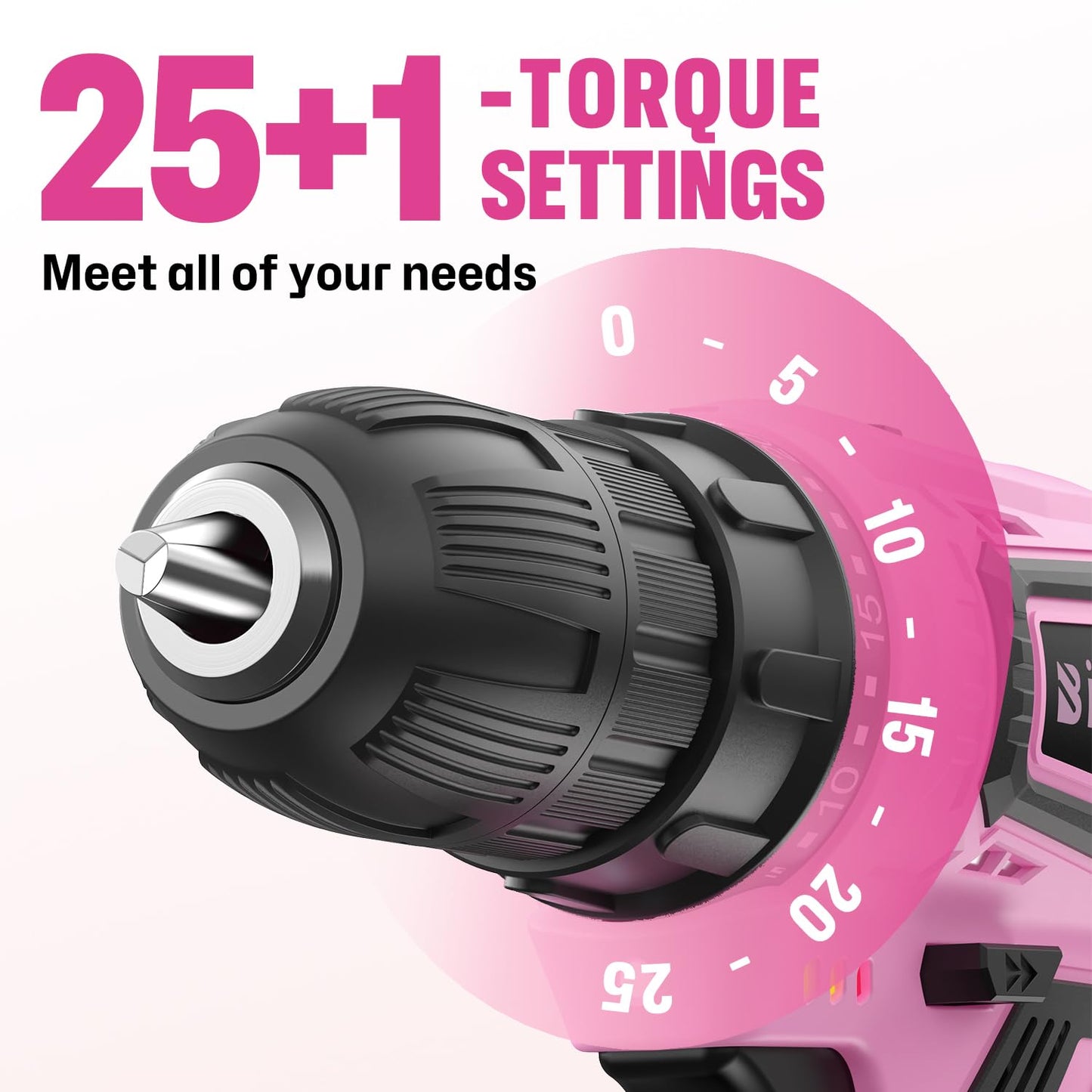 Bielmeier 12V Pink Cordless Drill Set - Essential Women's power drill tool set for Home Projects - Complete Ladies Tool Set with Stylish Pink - WoodArtSupply