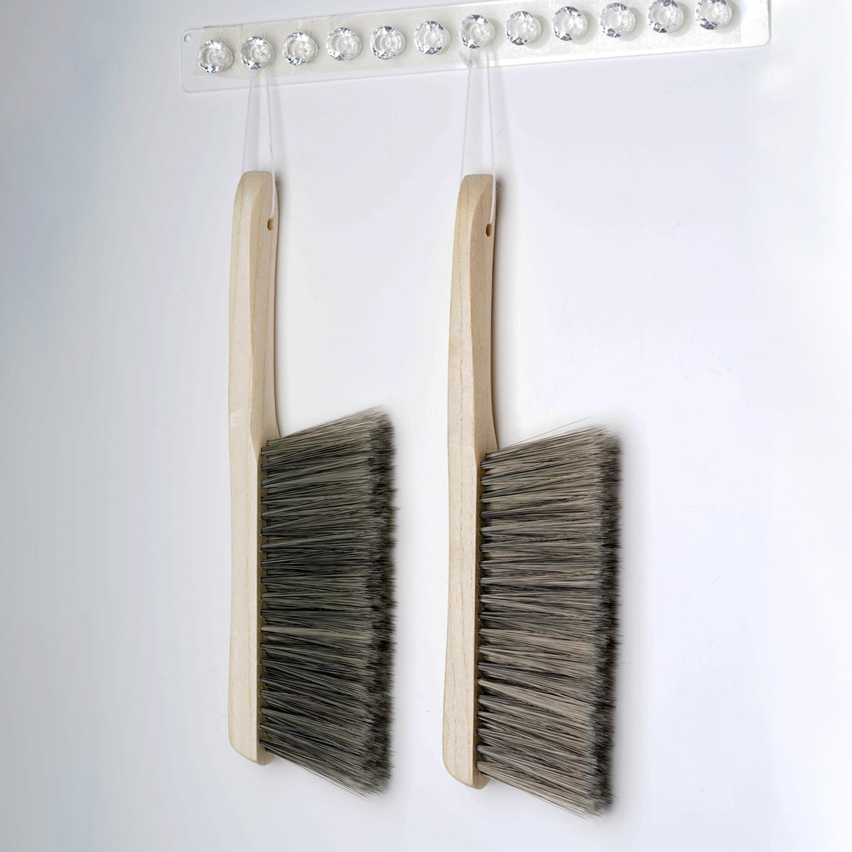 Rbenxia 2 Pieces Wooden Handle Bench Brushes Horse Hair Brushes Soft Bristles Dust Brush Household Cleaning Brushes for Fireplace, Sofa, Furniture, Rbenxia