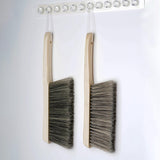 Rbenxia 2 Pieces Wooden Handle Bench Brushes Horse Hair Brushes Soft Bristles Dust Brush Household Cleaning Brushes for Fireplace, Sofa, Furniture, Rbenxia