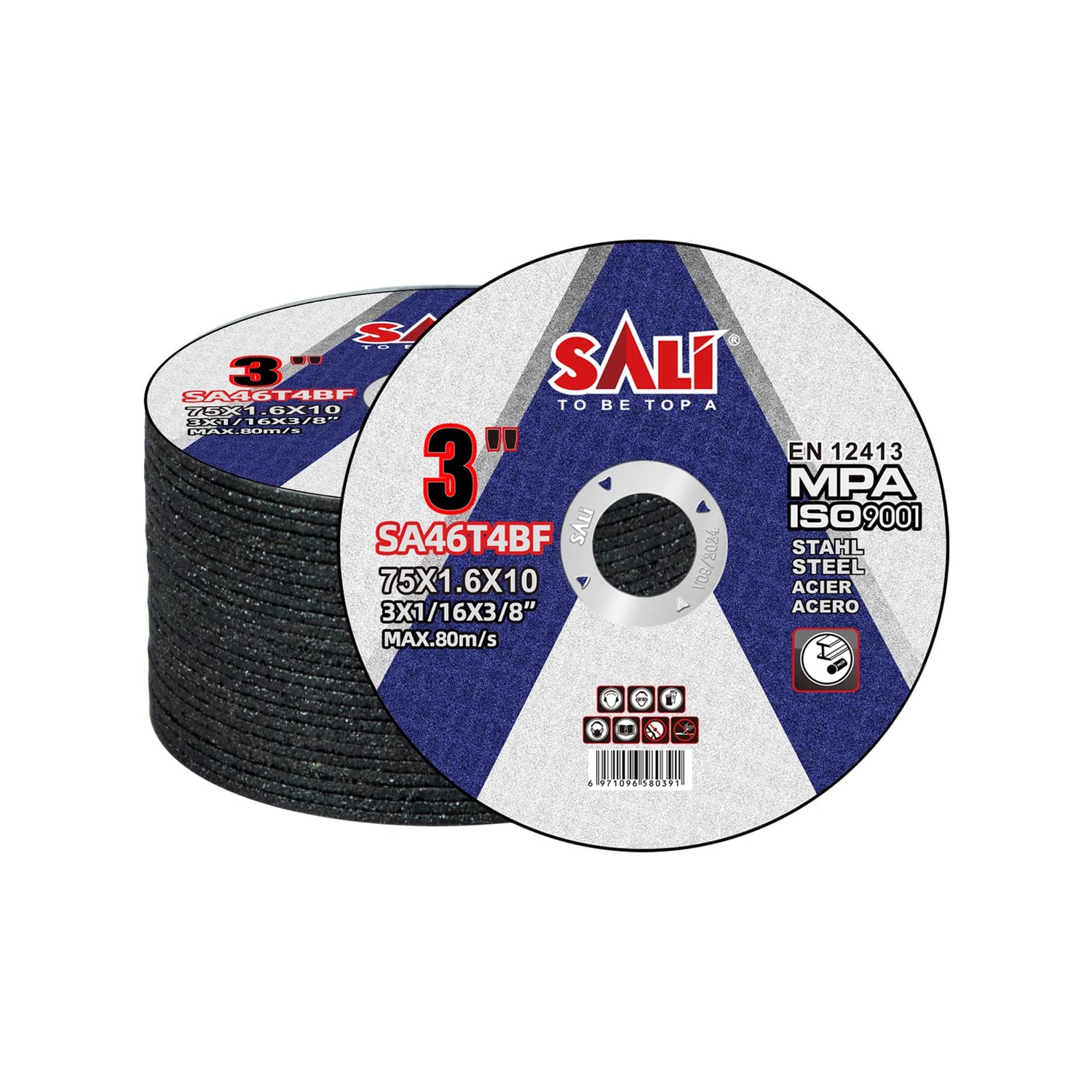SALI 50 Pack Cut Off Wheels 3 Inch General Purpose Metal Cutting Wheel for 3 in Angle Grinders and Die Grinders- Cutting Disc Aggressive Cutting 3" x SALI