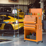 High Capacity Tool Chest Tool Box, Rolling Tool Chest with 8 Drawers, Portable Top Box with Lock, Garage Tool Storage Cabinet with Wheels, Keyed Go Big