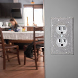 2 Pieces Sparkly Light Switch Cover Bling Outlets Cover Bling Light Switch Cover Diamond Outlet Cover Rhinestones Wall Plate Cover Crystal Shiny Wall TOODOO