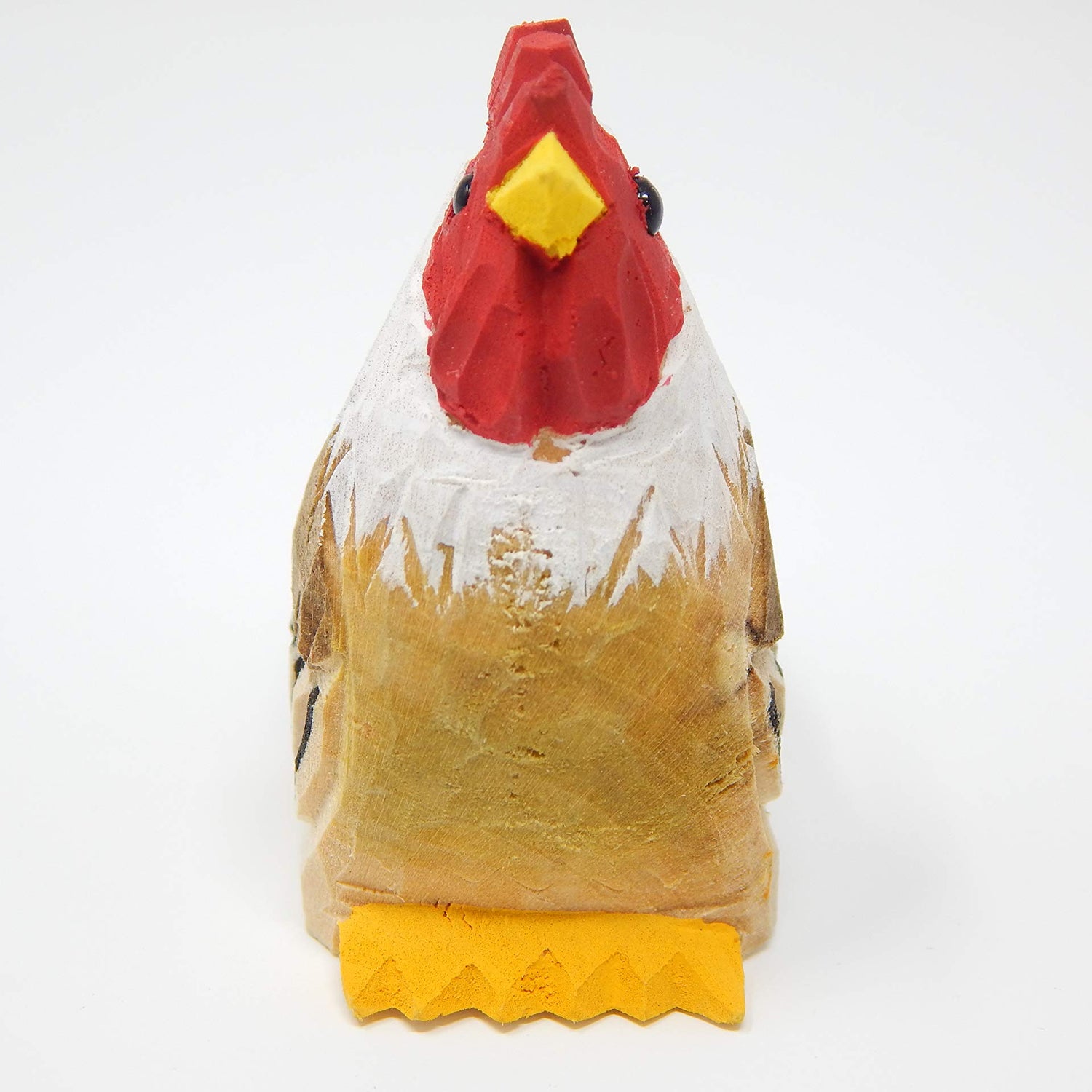 Selsela Rooster Miniature Wood Chicken Bird Art Statue Mini Carved Ornament Figurine Small Farm Animal Selsela