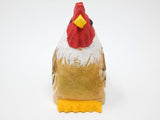 Selsela Rooster Miniature Wood Chicken Bird Art Statue Mini Carved Ornament Figurine Small Farm Animal Selsela