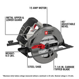 PORTER-CABLE 7-1/4-Inch Circular Saw, Heavy Duty Steel Shoe, 15-Amp (PCE300) PORTER-CABLE