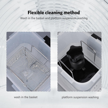 ELEGOO Mercury Plus 2 in 1 3D Printing Wash and Cure Station V2 for Mars Photon S Photon Mono LCD SLA DLP 3D Printer Models, Washing Size of 131mm(L) ELEGOO