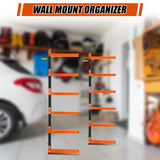 Yaocom 4 Pack Metal Lumber Storage Rack 6 Level Wall Mount Wood Organizer Heavy Duty Wood Rack with Serviceable Sheet Screws, Each Shelf Holds up 150 Yaocom