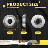 12 Pieces Tungsten Carbide Cutters Inserts Set for Wood Lathe Turning Tools Include 11 mm Square with Radius, 12 mm and 8.9 mm Round, 30 x 10 mm Zhehao